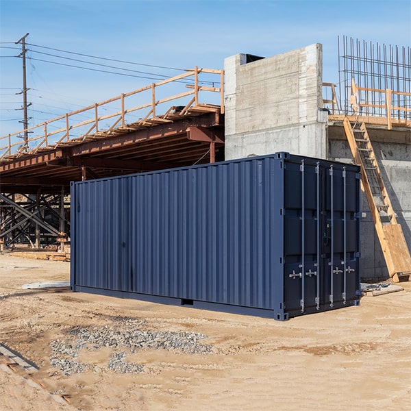 our construction site storage containers come equipped with secure locking systems and durable construction